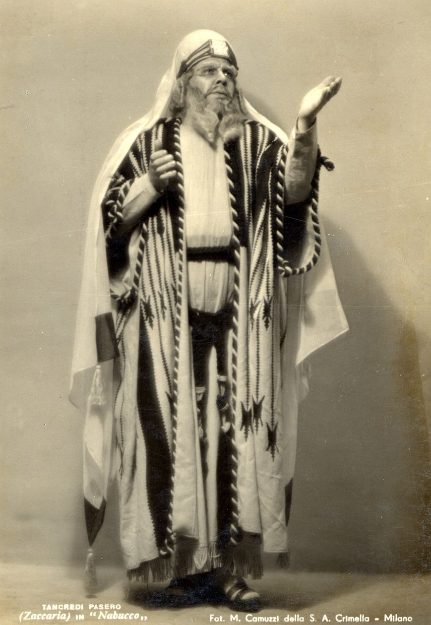 Tancredi Pasero Zaccariana Verdin Nabuccossa 1925 tekijältä M. Comuzzi