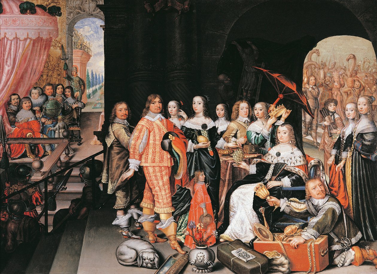 Suuren vaaliruhtinas Frederick William Brandenburgin (1620-88) perhe (maalaus) tekijältä M Czwiczk