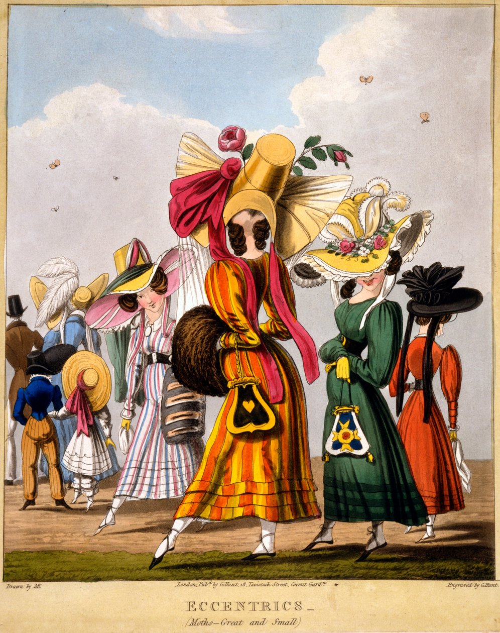 Eksentrit - Koit (suuret ja pienet), printti George Hunt, 1827 (käsinvärinen kaiverrus) tekijältä M. Egerton