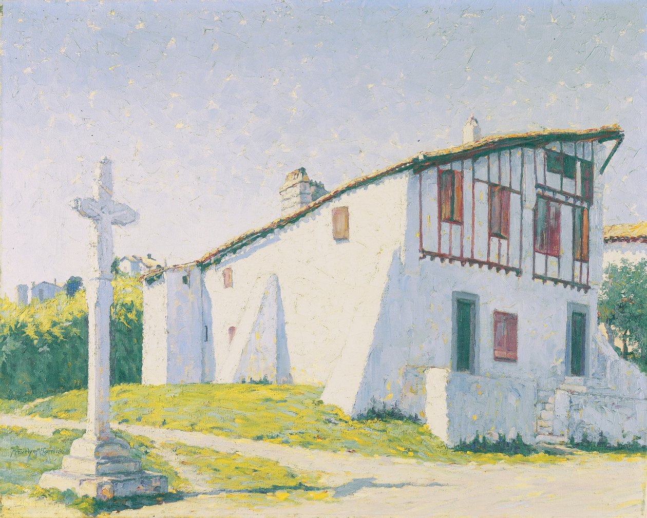 Bisque House, St. Jean de Luz, França (oli sobre tela)finlandès tekijältä M. Evelyn McCormick