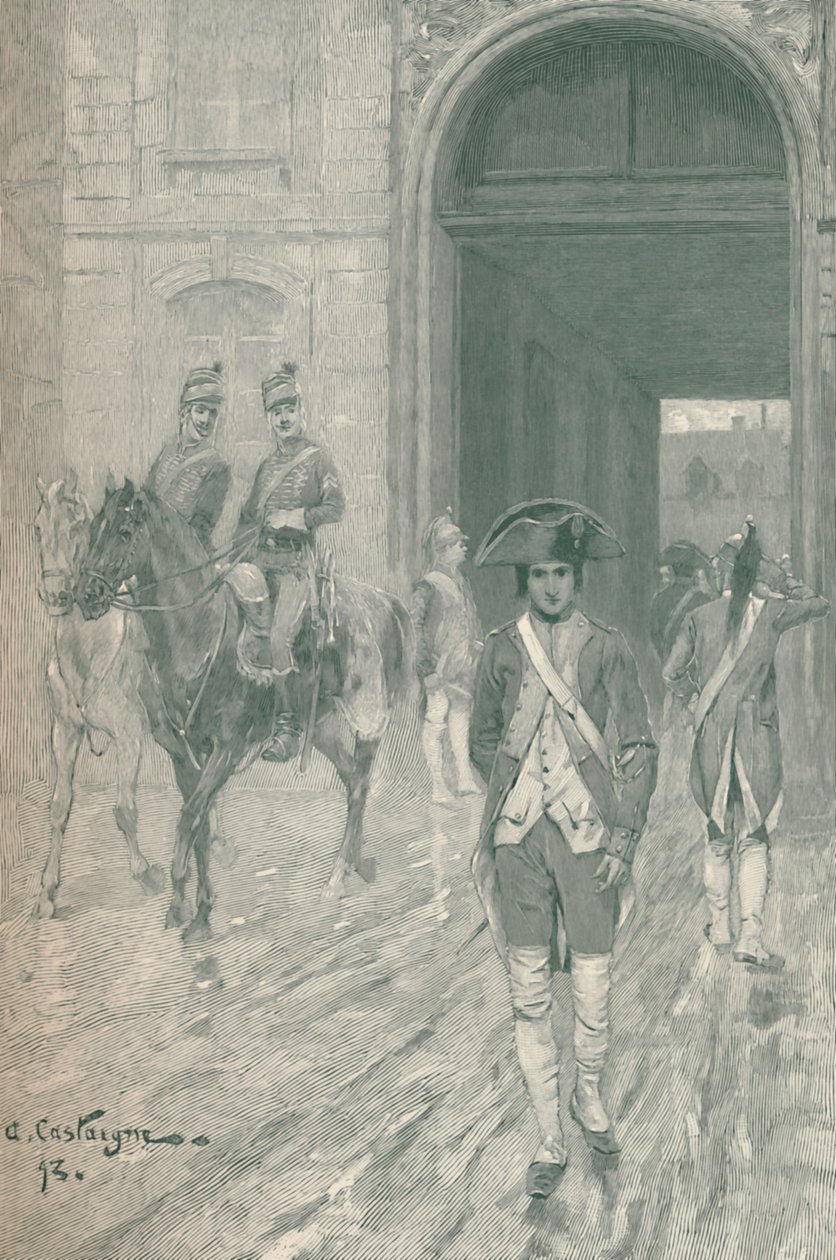 Bonaparte sotakoulussa Pariisissa, 1784, 1896 tekijältä M. Haider