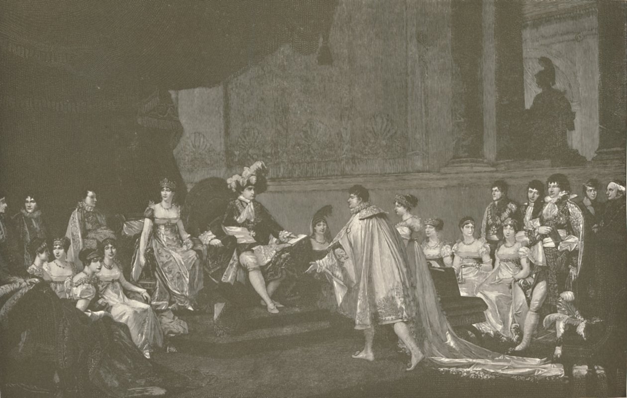 Prinssi Jerome Bonaparten ja Würtembergin prinsessa Frederica Catherinen avioliitto, 1807, 1896 tekijältä M. Haider