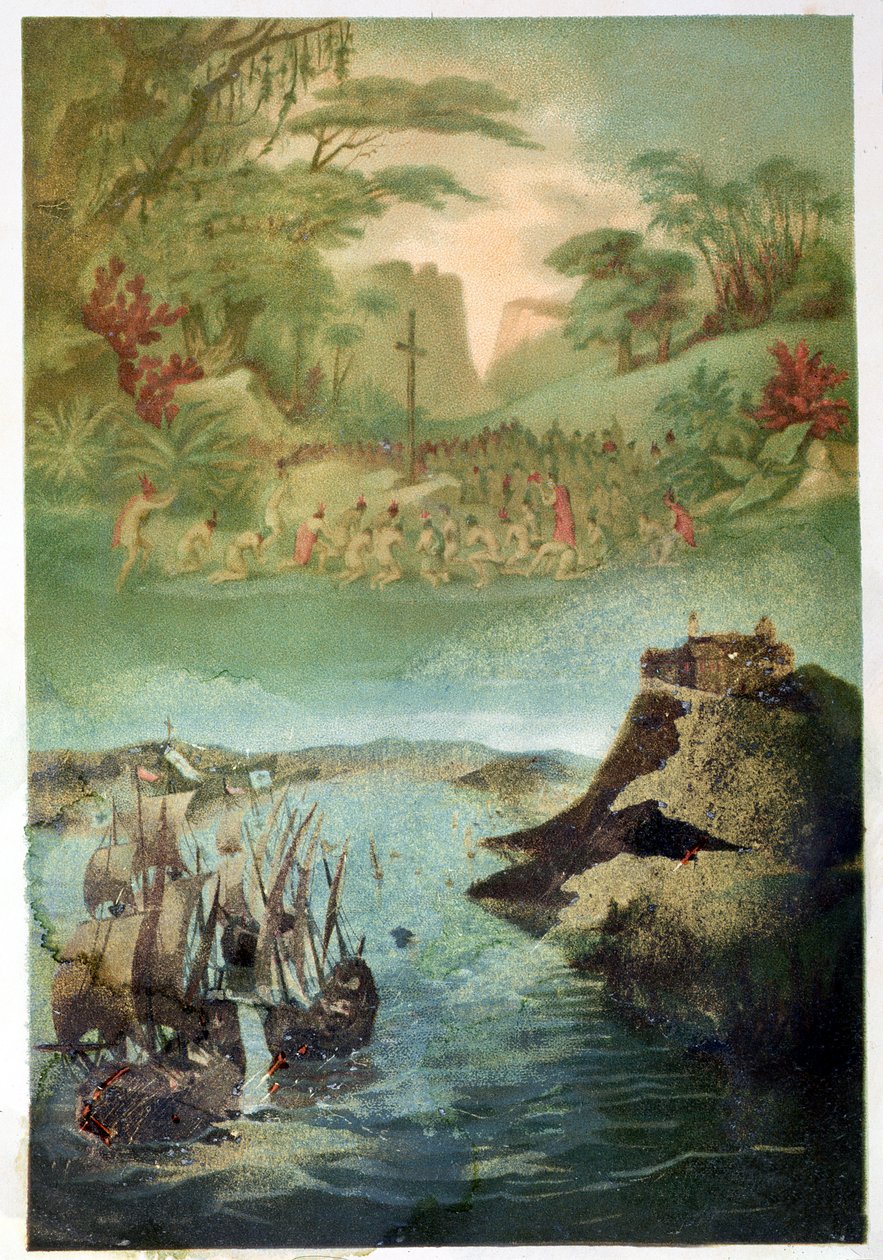 Intiaaniväestön evankelioiminen ja Kristoffer Kolumbuksen matka (1451-1506) 1892 tekijältä M. Houssot