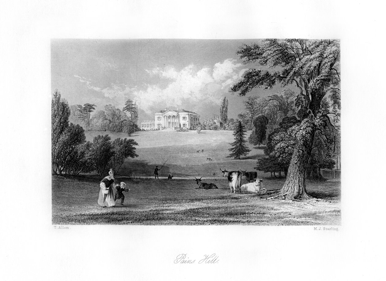 Pains Hill, Surrey, 1800-luku. tekijältä M. J. Starling