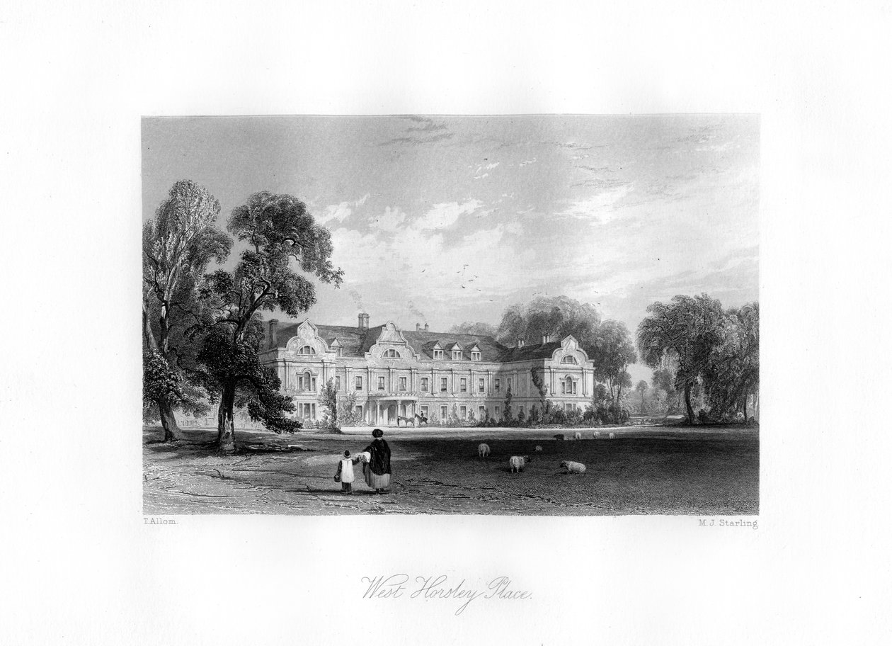 West Horsley, Surrey, 1800-luku. tekijältä M. J. Starling