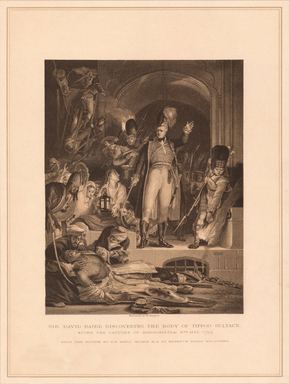 "Sir David Baird löytää Tippoo Sultaunin ruumiin", 1799 1878 tekijältä M Nargert