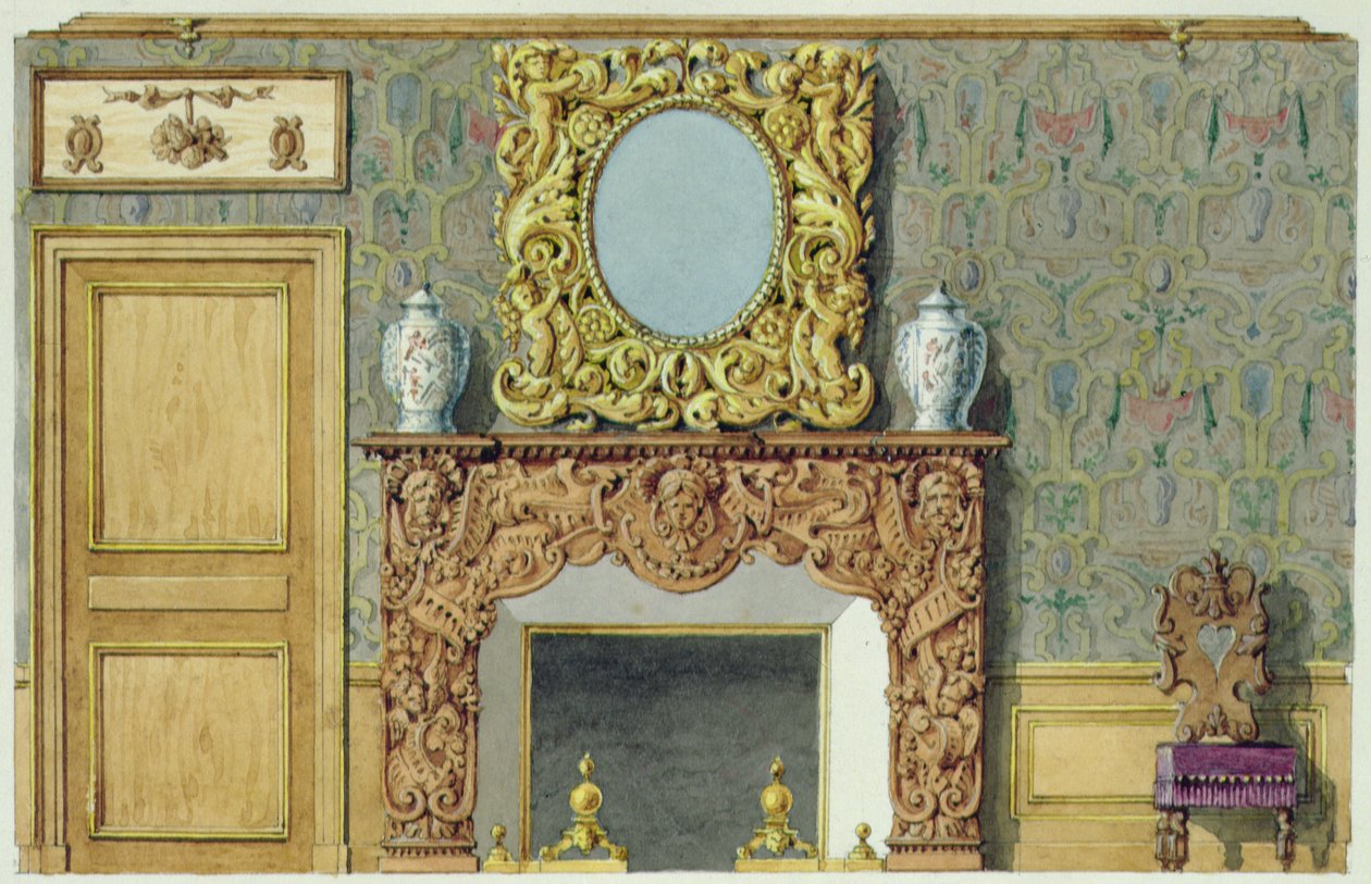 Savupiippu ruokasalissa osoitteessa rue Fortune, talo, jonka Balzac osti vuonna 1847 tekijältä M. Santi