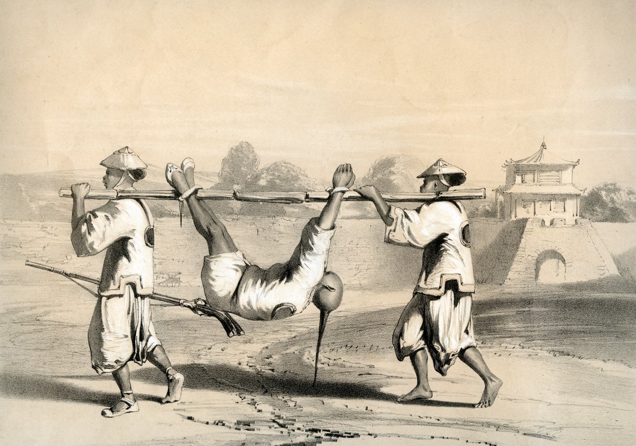 "Luonnos seinältä suuren hyökkäyksen jälkeisenä aamuna", Kiina, 1860. tekijältä M and N Hanhart