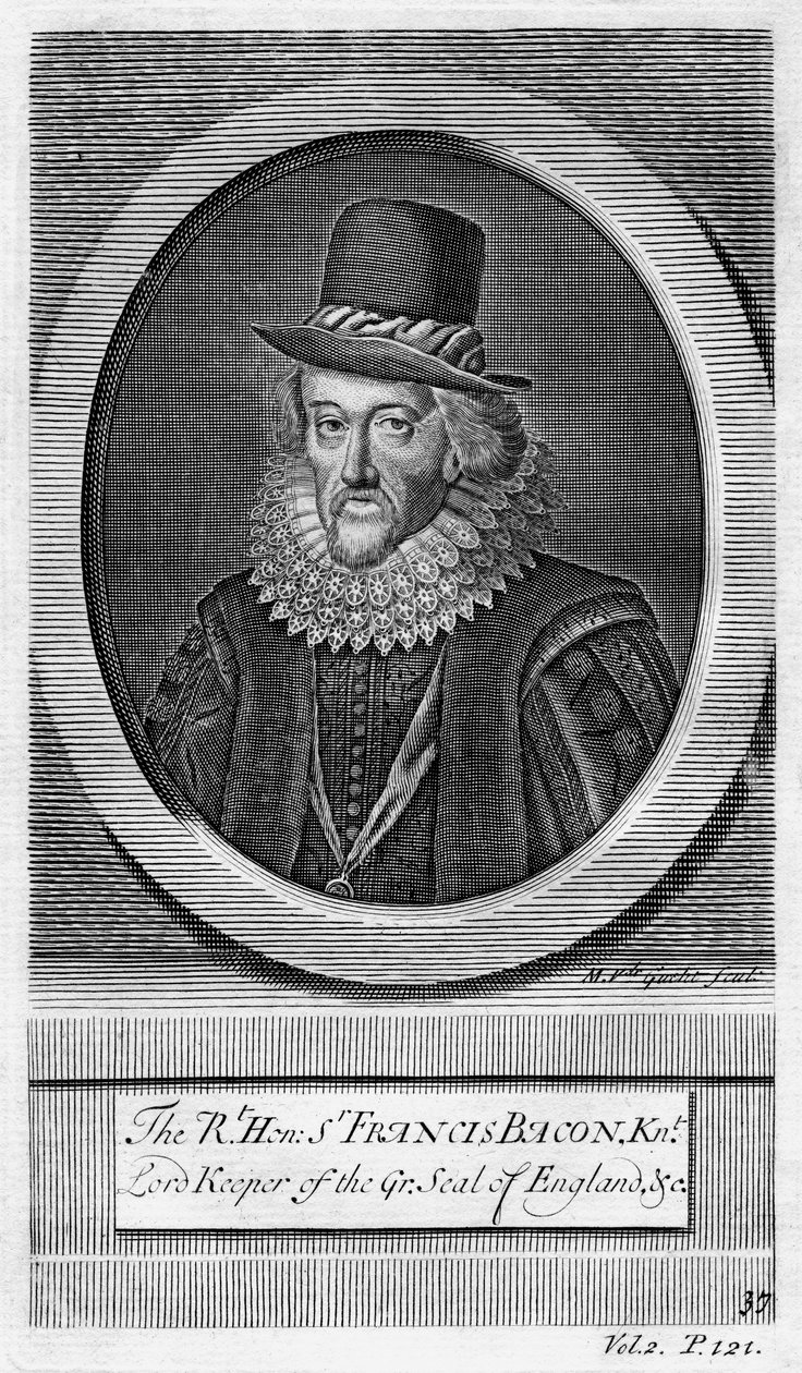 Sir Francis Bacon, varakreivi St Albans, englantilainen filosofi, tiedemies ja valtiomies. tekijältä M. van de Gucht