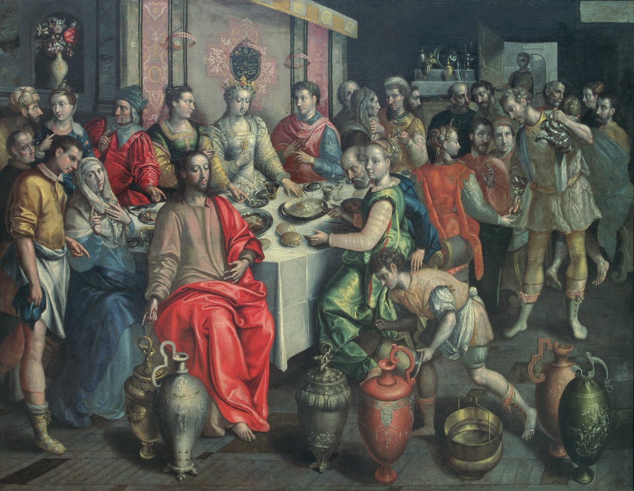 Häät Kaanassa, 1597 tekijältä Maarten de studio of Vos
