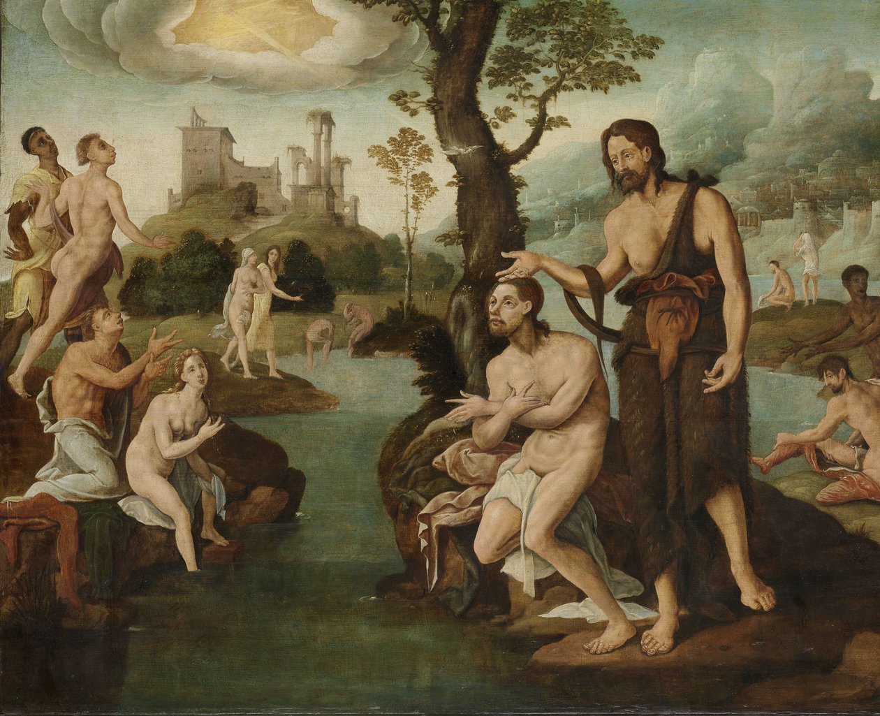 Kristuksen kaste tekijältä Maarten van Heemskerck (circle of)