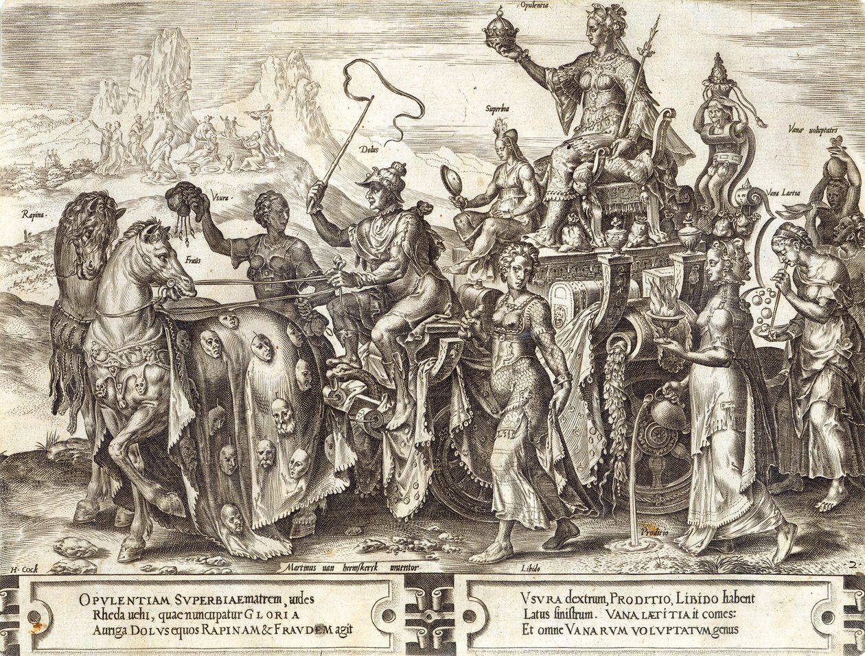 Riches, levy 2 teoksesta The Vicissitude of Human Things, 1564 tekijältä Maarten van Heemskerck