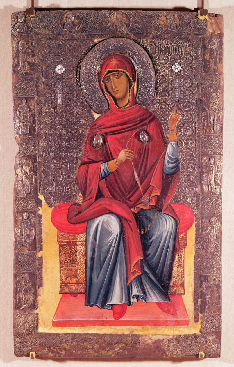 Neitsyt Maria, Marian ilmestyksestä (tempera paneelissa) tekijältä Macedonian School