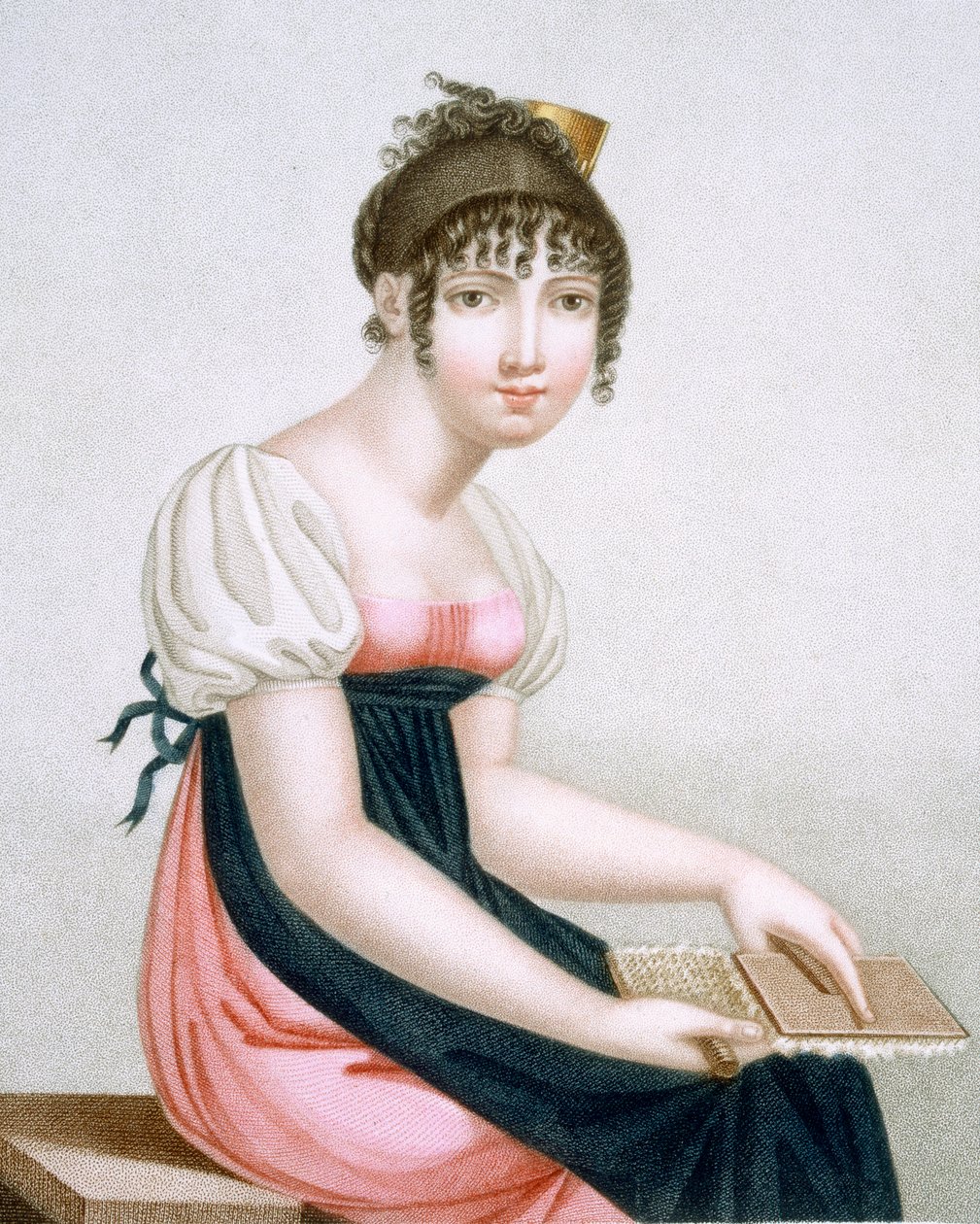The Carder, kaivertanut Augrand, n. 1816 tekijältä Madame G. Busset Dubruste