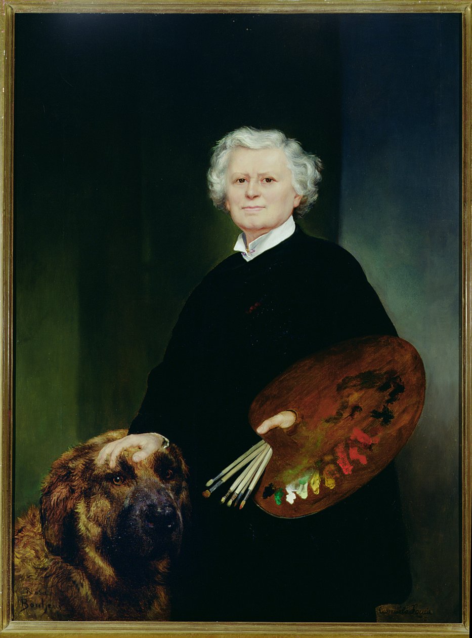 Rosa Bonheurin (1822-1899) muotokuva (öljy kankaalle) tekijältä Madame Consuelo Fould