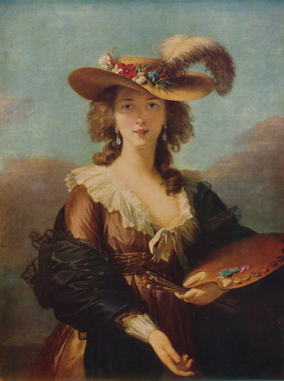 "Taiteilijan muotokuva", vuoden 1782 jälkeen, c1915 tekijältä Madame Vigee Lebrun