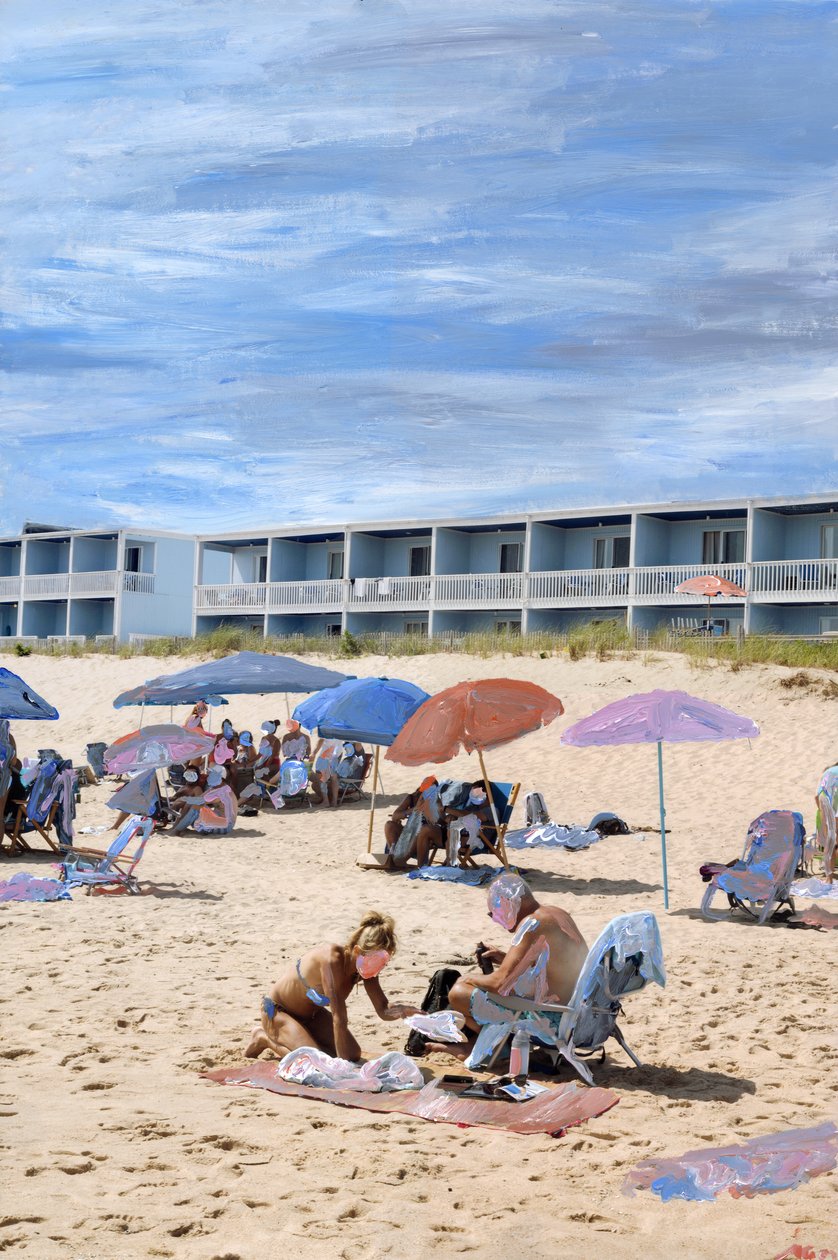 Montauk, 2021 (akryylimaali arkistopigmenttiprintillä) tekijältä Madeleine Gross