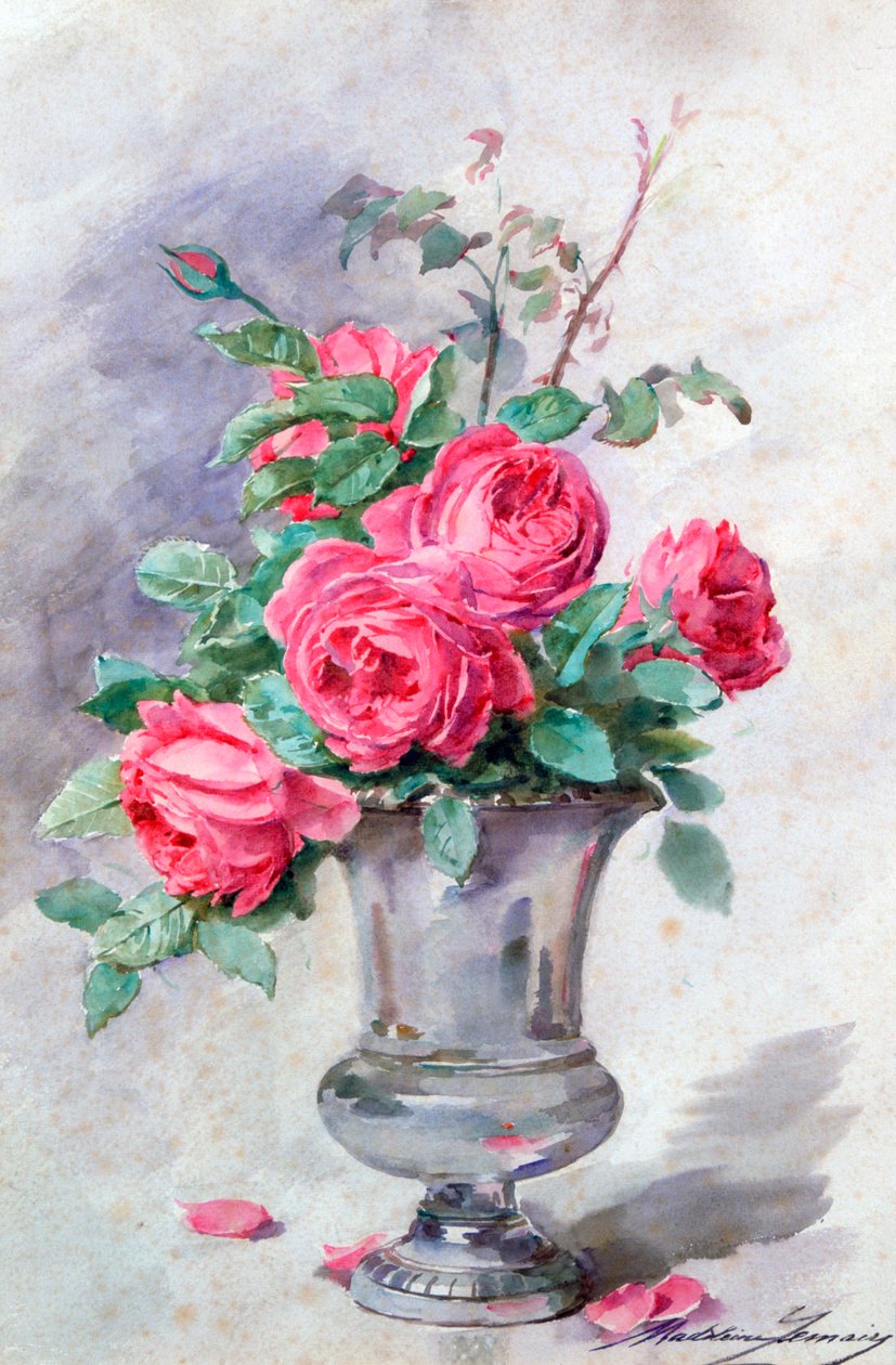 "Kukkimaljakko", 1865-1928 tekijältä Madeleine Jeanne Lemaire