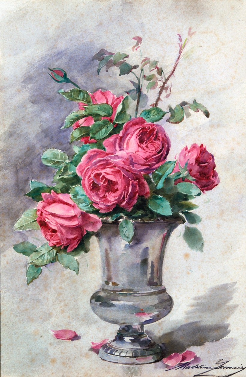 "Kukkimaljakko", 1865-1928 tekijältä Madeleine Jeanne Lemaire