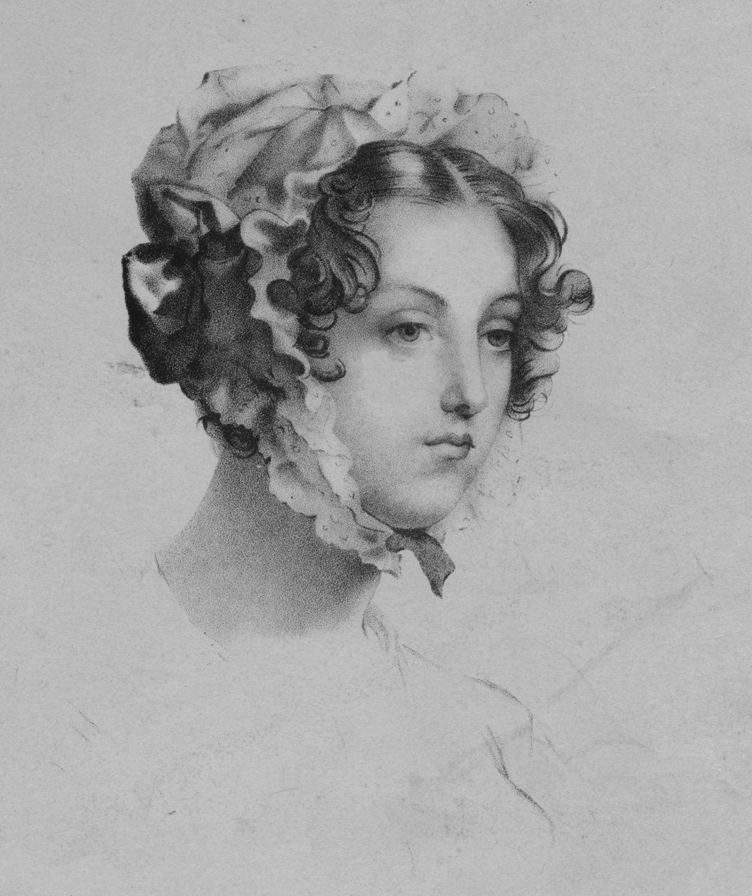 Nainen konepellillä, 1820-luku. tekijältä Mademoiselle Formentin
