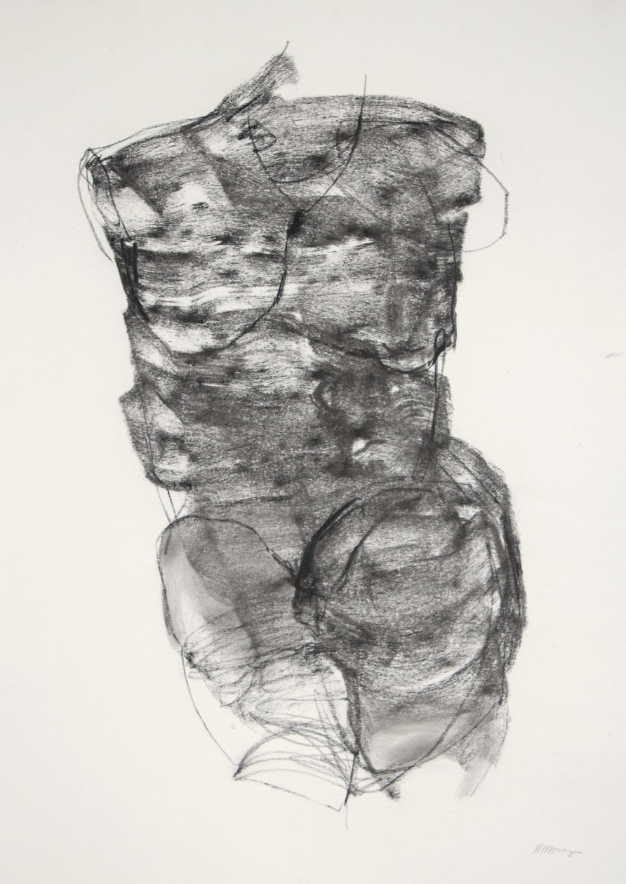 Torso 4, 2022 (hiili paperille) tekijältä Madgalena Morey