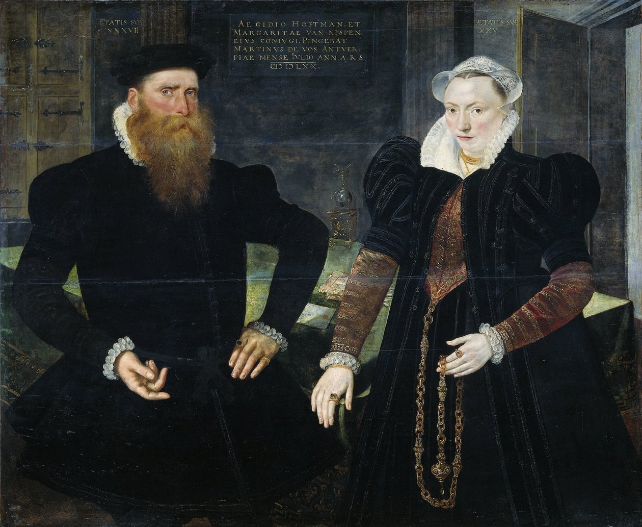Retrat de Gillis Hooftman, armador, i la seva dona Margaretha van Nispen (Gilles van Eichelenberg, anomenat Hoffman) finlandès tekijältä Maerten de Vos