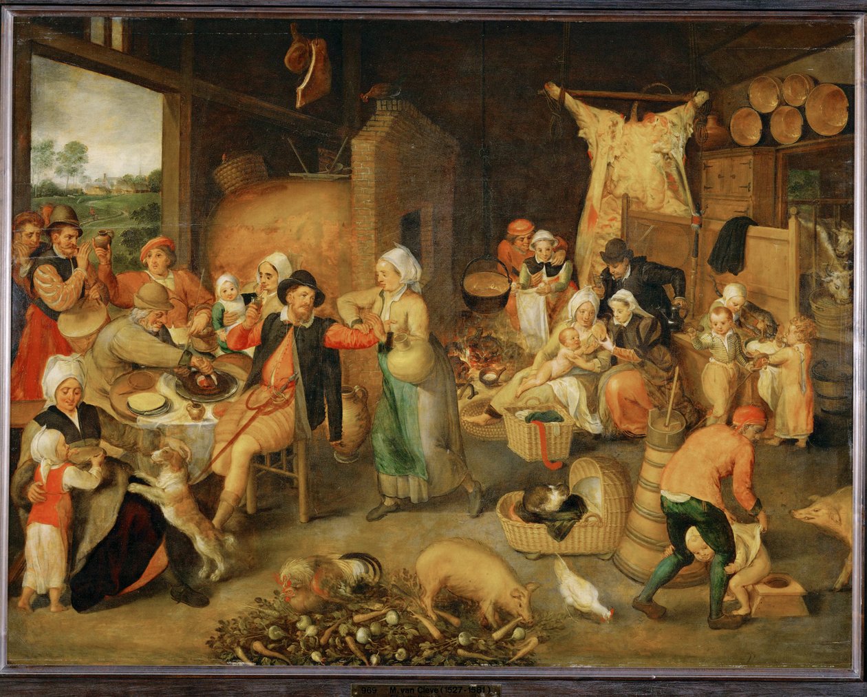 Flaamilainen sisustus (maalaus tammipuulle) tekijältä Maerten van Cleve