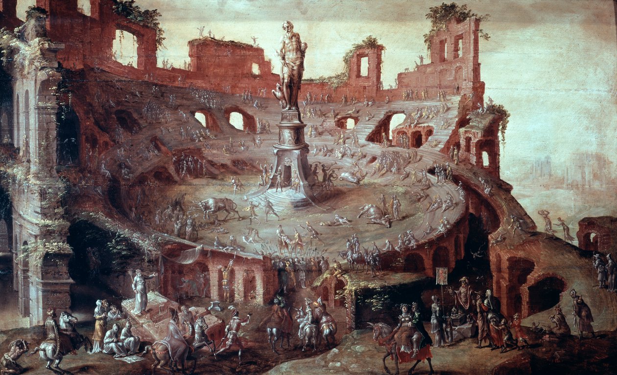 Härkätaistelu antiikkina, 1552. tekijältä Maerten van Heemskerck