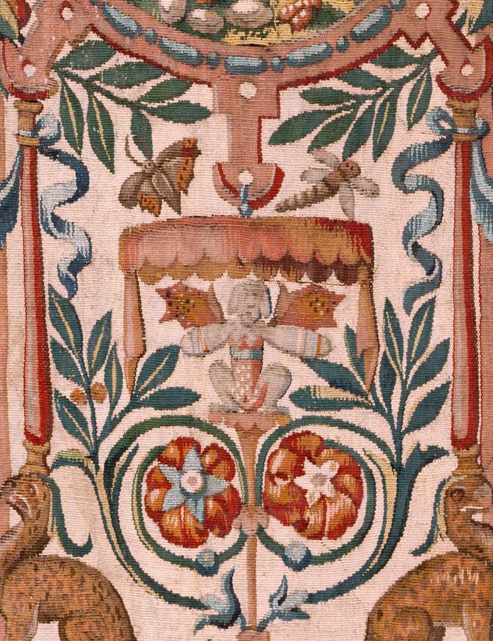 Hiippakunnan museo (Docesan Museum). Flanderin kuvakudos. Bryssel. François Geubelsin työpaja. Sarja Gideonin tarina. Israelilaiset luovuttavat osuutensa saaliista Gideonille. Silkki ja villa. Bishon testamentti tekijältä Maerten van Heemskerck