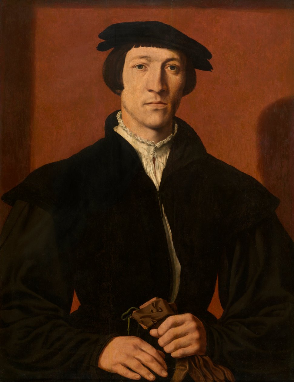 Miehen muotokuva (öljy paneelille) tekijältä Maerten van Heemskerck