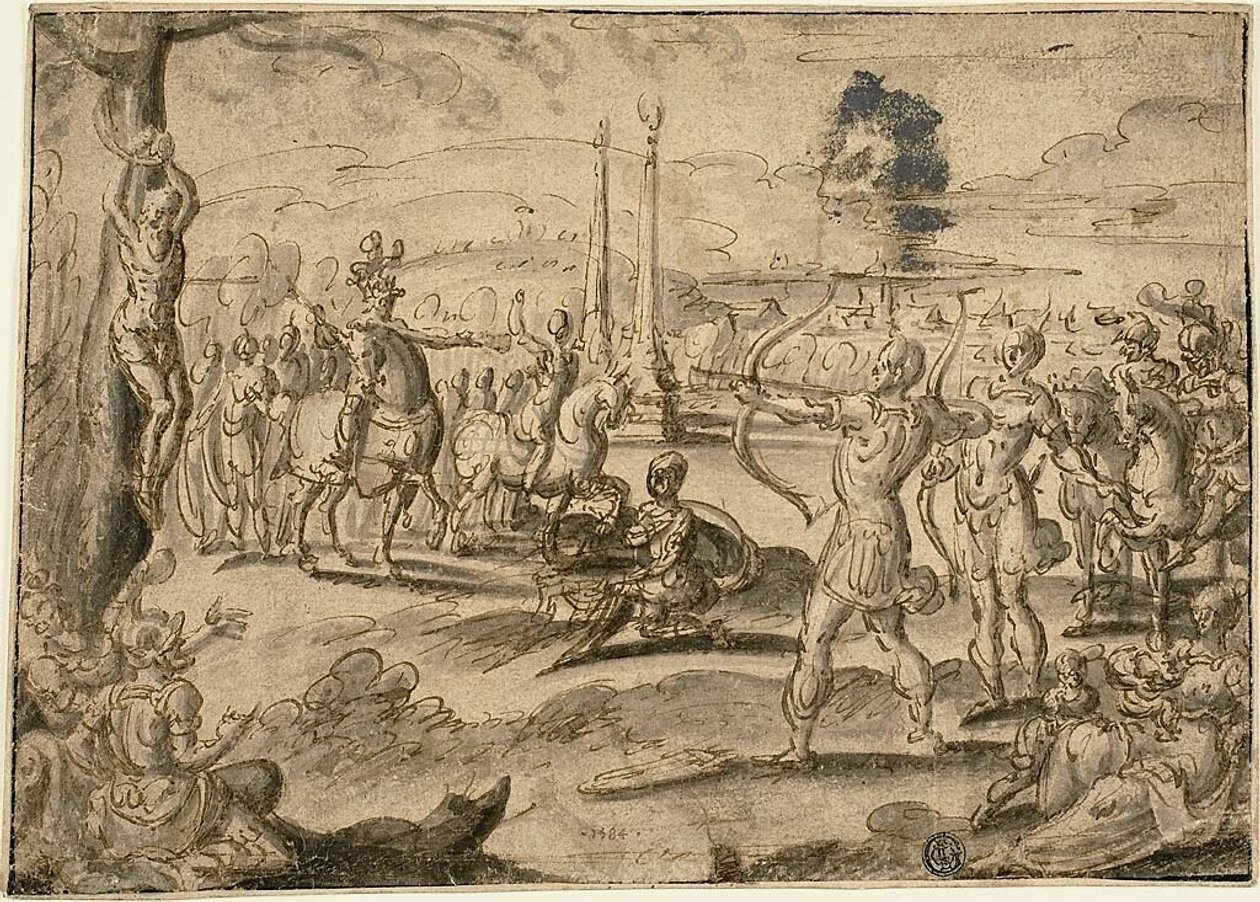 Isän ruumiin ampuminen tekijältä Maerten van Heemskerck