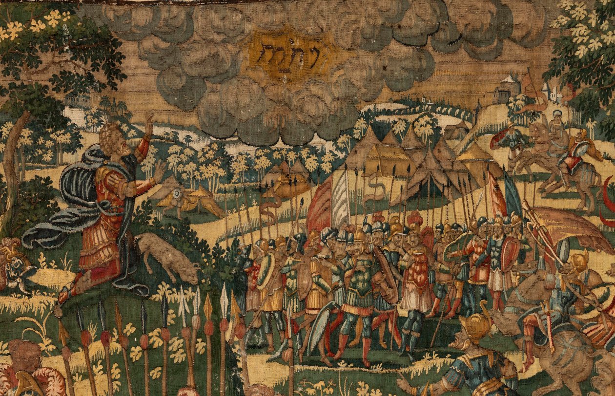 Tarina Gideonista, 1500-luvun loppu (silkki ja villa) tekijältä Maerten van Heemskerck