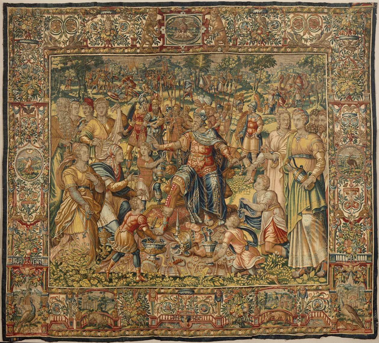 Tarina Gideonista, 1500-luvun loppu (silkki ja villa) tekijältä Maerten van Heemskerck
