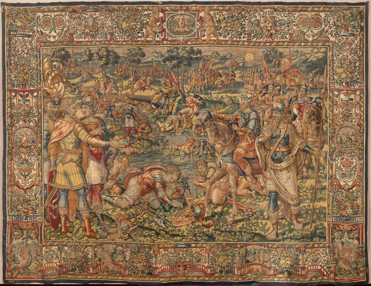 Tarina Gideonista, 1500-luvun loppu (silkki ja villa) tekijältä Maerten van Heemskerck