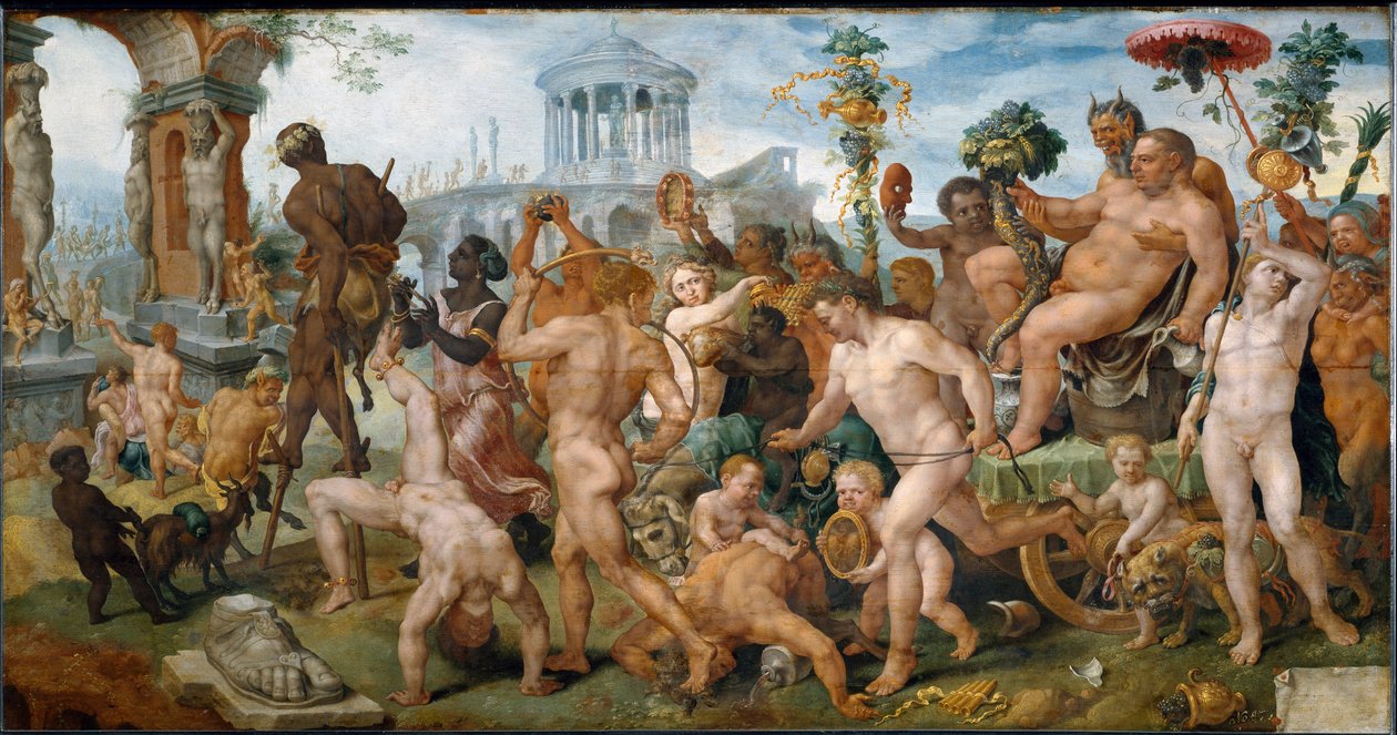 Silenen voittokulkue (maalaus tekijältä Maerten van Heemskerck