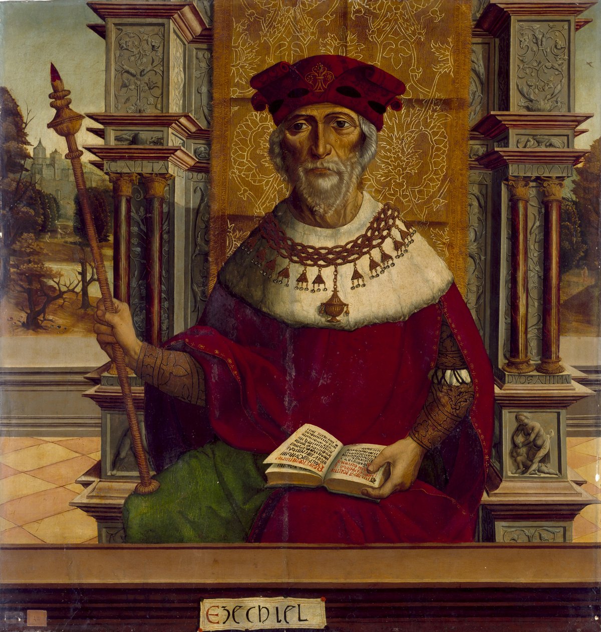 Profeetta Hesekiel, n. 1525 tekijältä Maestro de Becerril