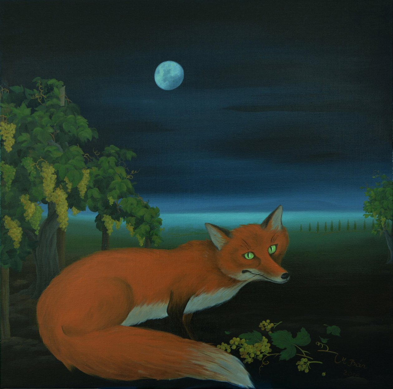 Moonlighting Wixen, 2016 öljy kankaalle tekijältä Magdolna Ban