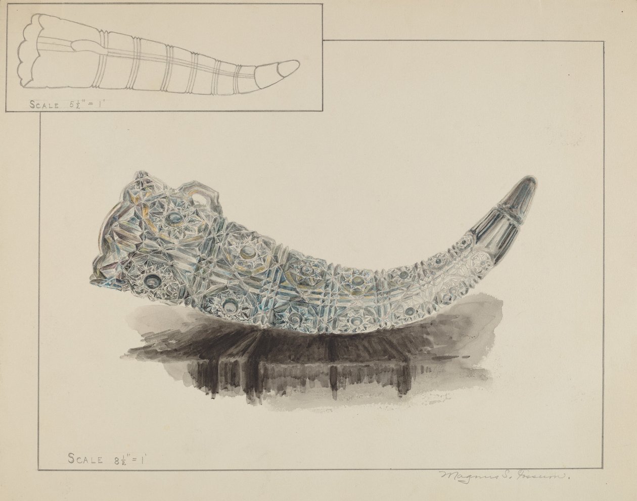 Lasikukkapidike, c. 1936. tekijältä Magnus S. Fossum