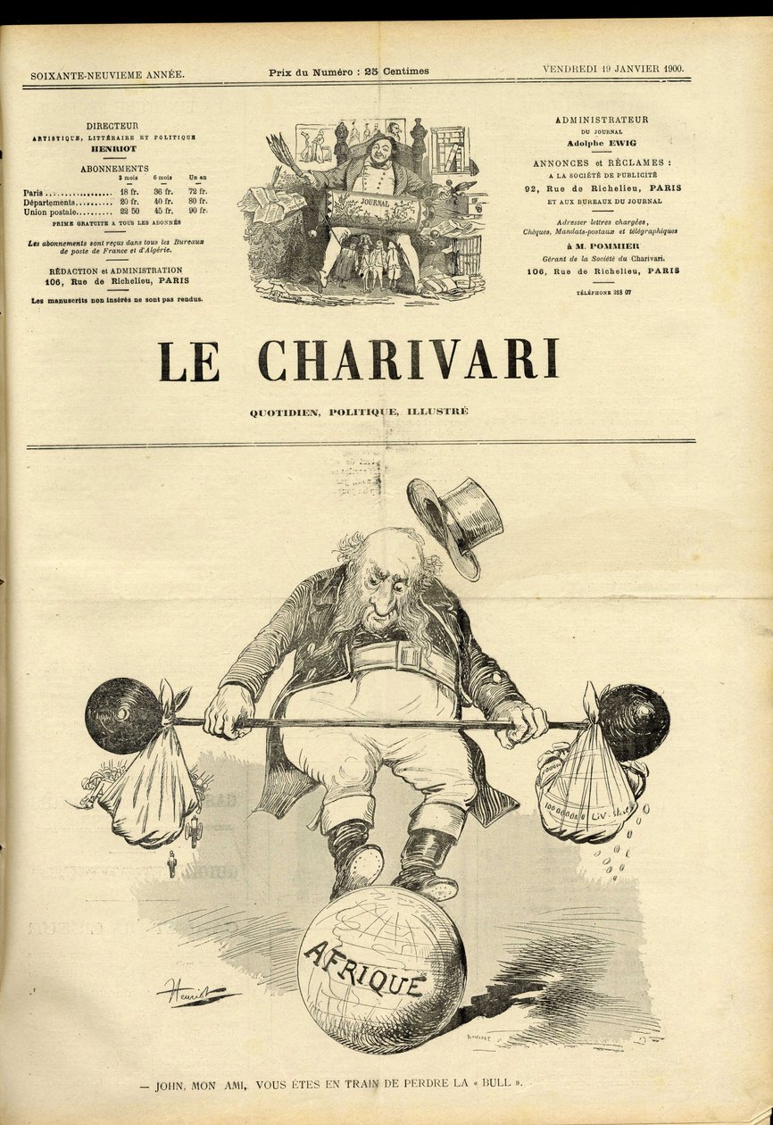 Kansi "" The Charivari"" tekijältä Henri Maigrot