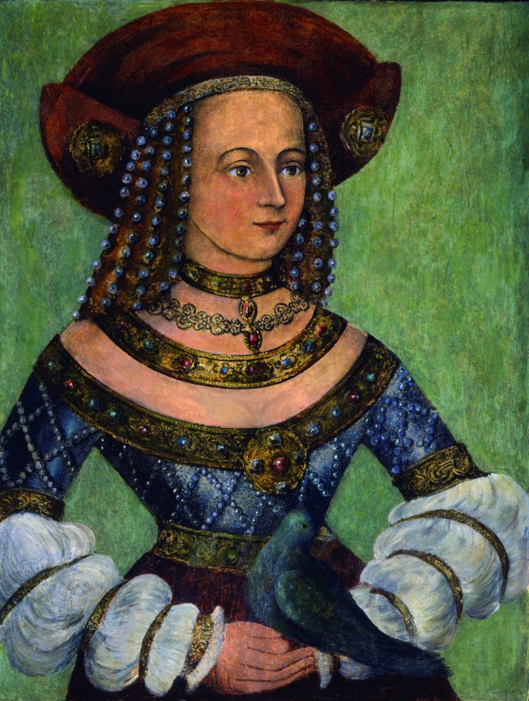 Jadwiga Jagiellonin muotokuva. tekijältä Nicolaus Alexander Mair von Landshut