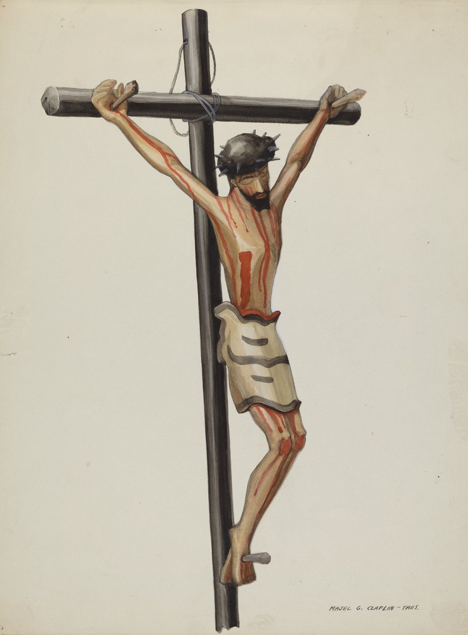 Bulto, krusifiksi, c. 1937 tekijältä Majel G. Claflin