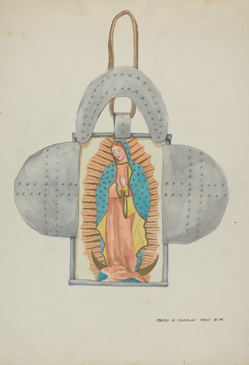 Käsin piirretty Guadalupe tinamuodossa, n. 1937. tekijältä Majel G. Claflin