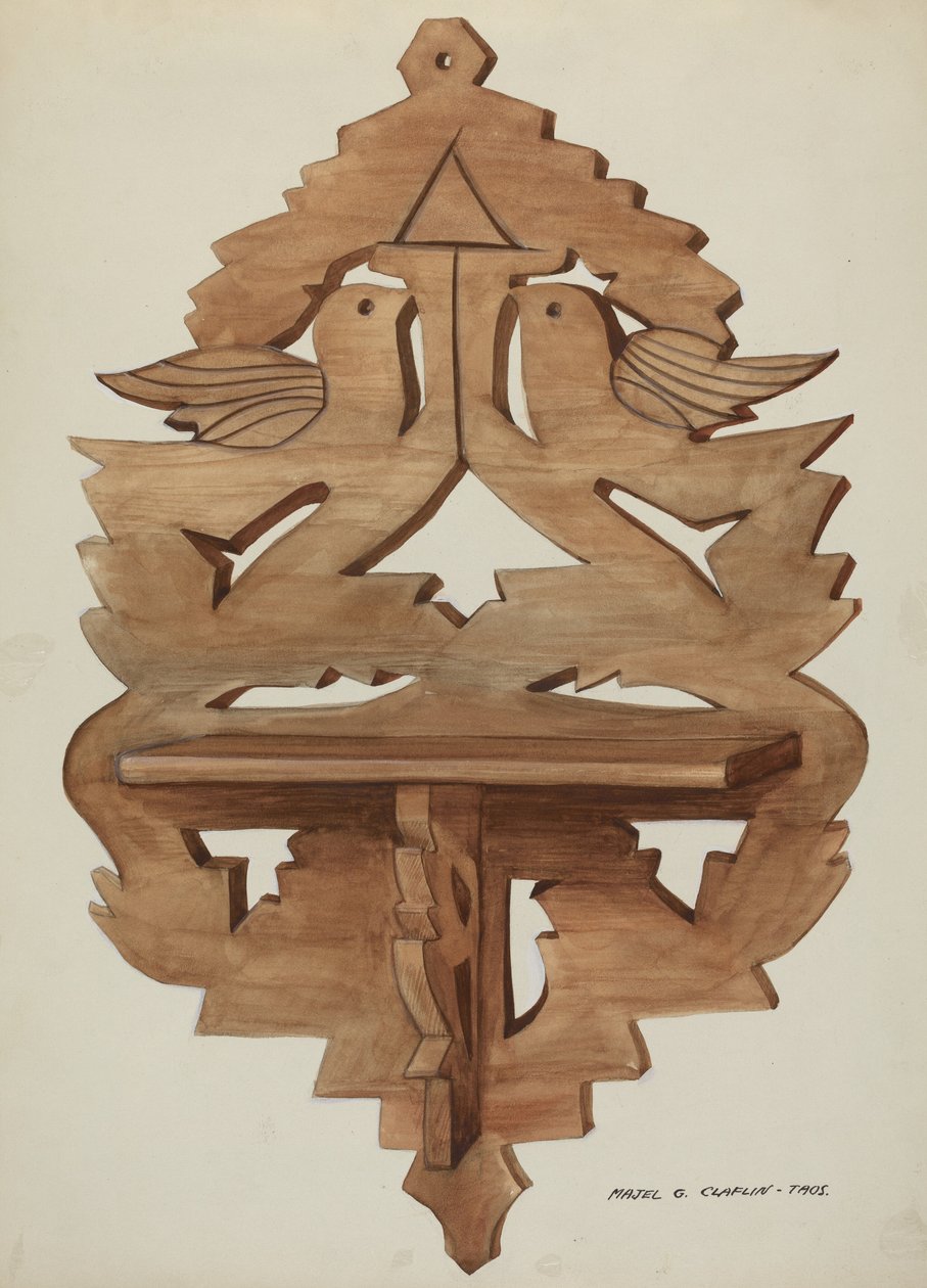 Riippuva seinähylly, c. 1937. tekijältä Majel G. Claflin