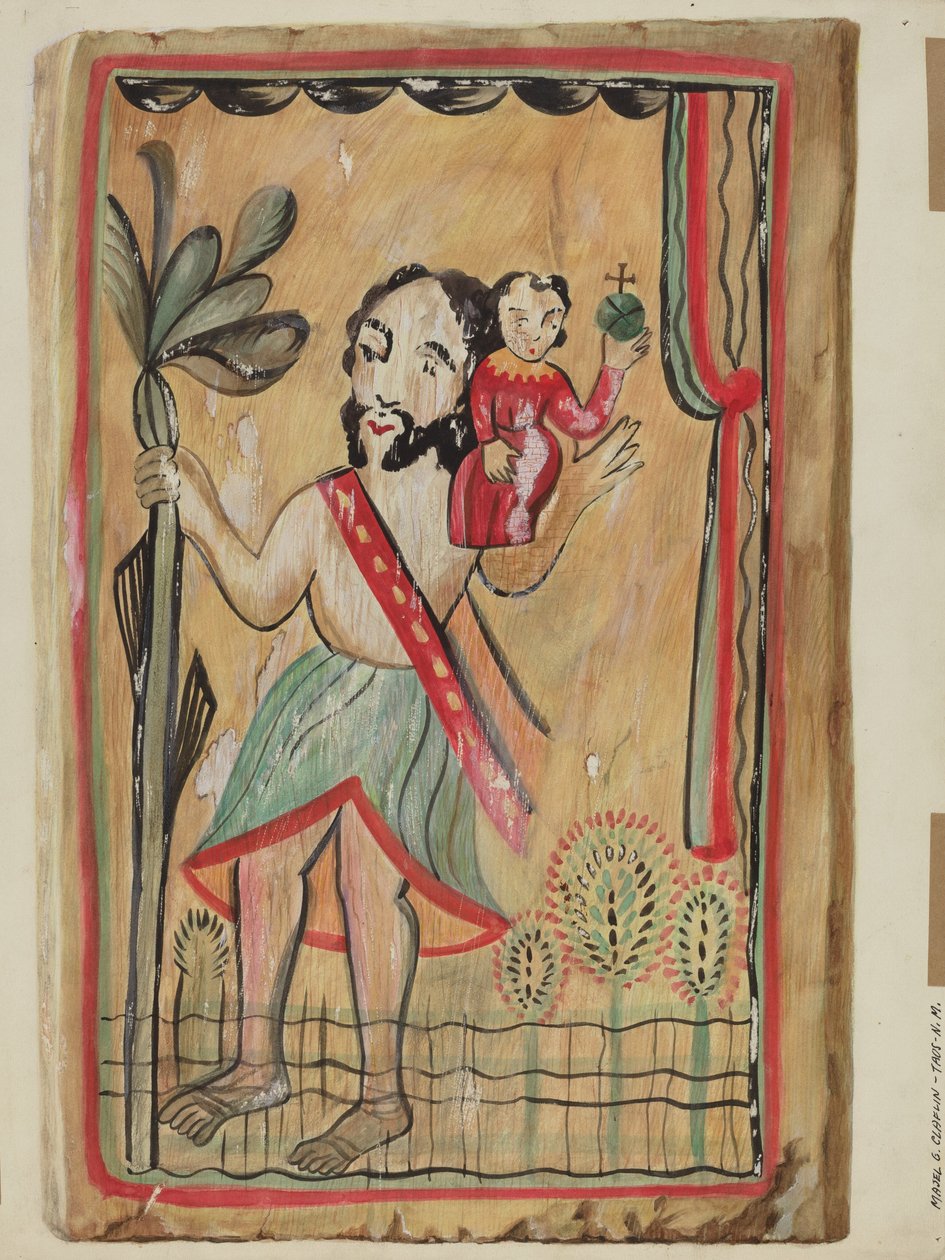 Retablo - San Christopher tekijältä Majel G. Claflin