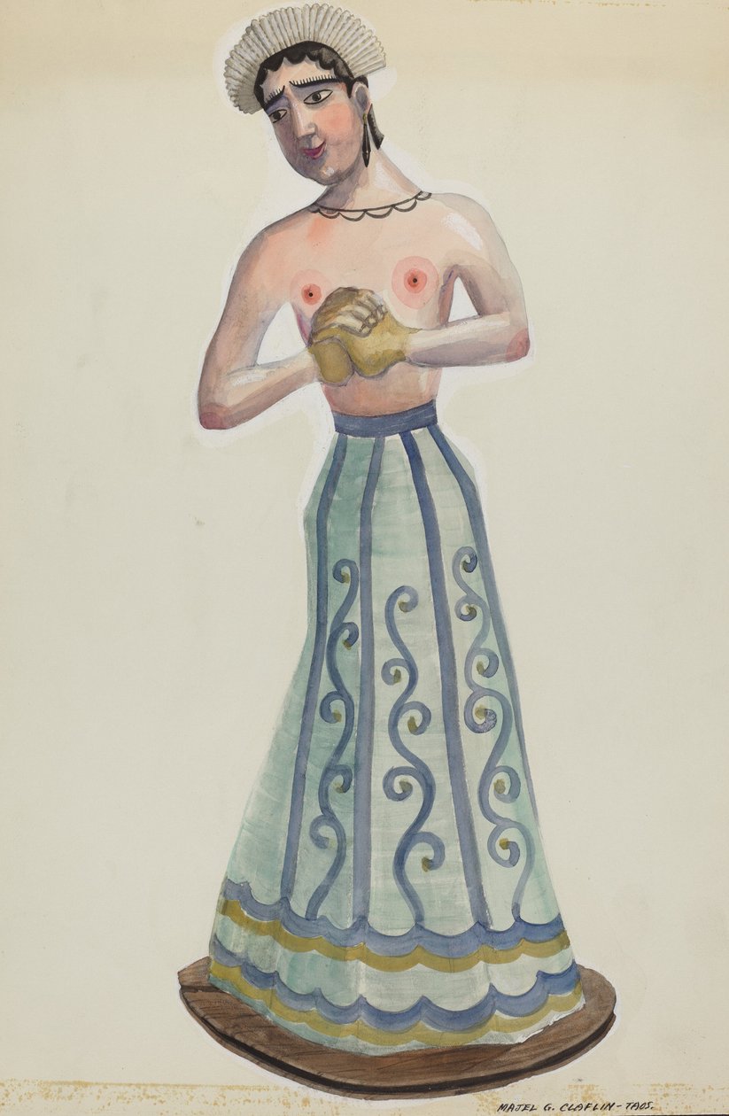 Joulupukki yksi kahdeksasta neitsyt edestä, c. 1937. tekijältä Majel G. Claflin
