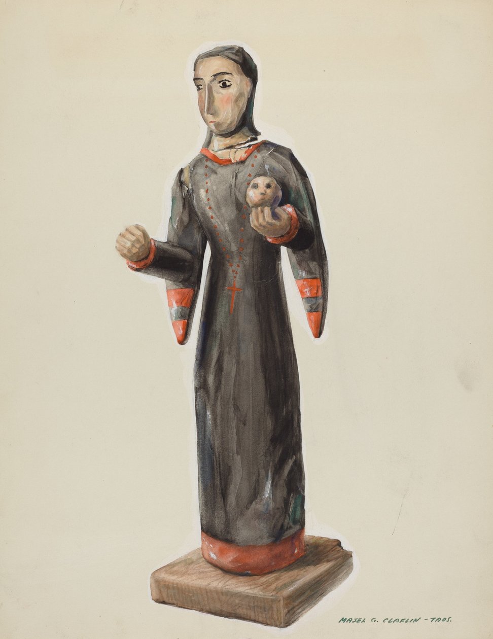 Santa Rita - Bulto, n. 1938. tekijältä Majel G. Claflin