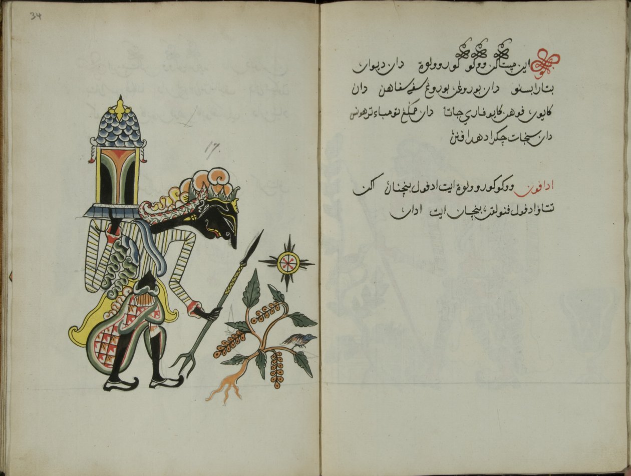 Kurkuma Java, MS 41 s. 34, kuva 17, 1830 tekijältä Malay Malay