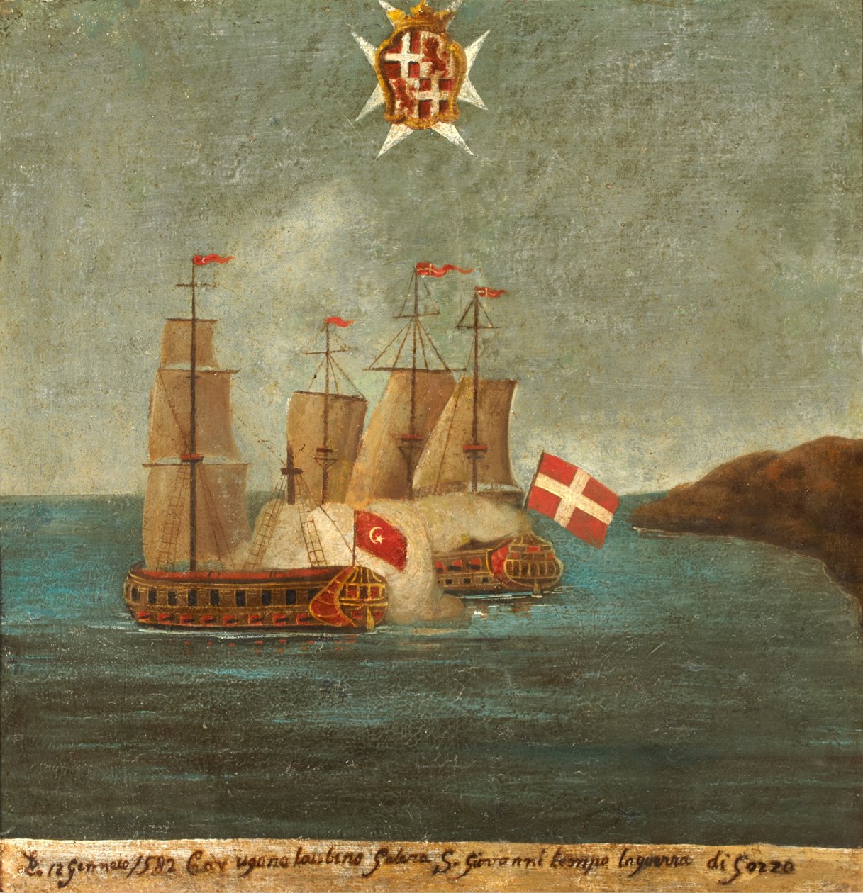 Meritaistelu, 1582, Gozo tekijältä Maltese School