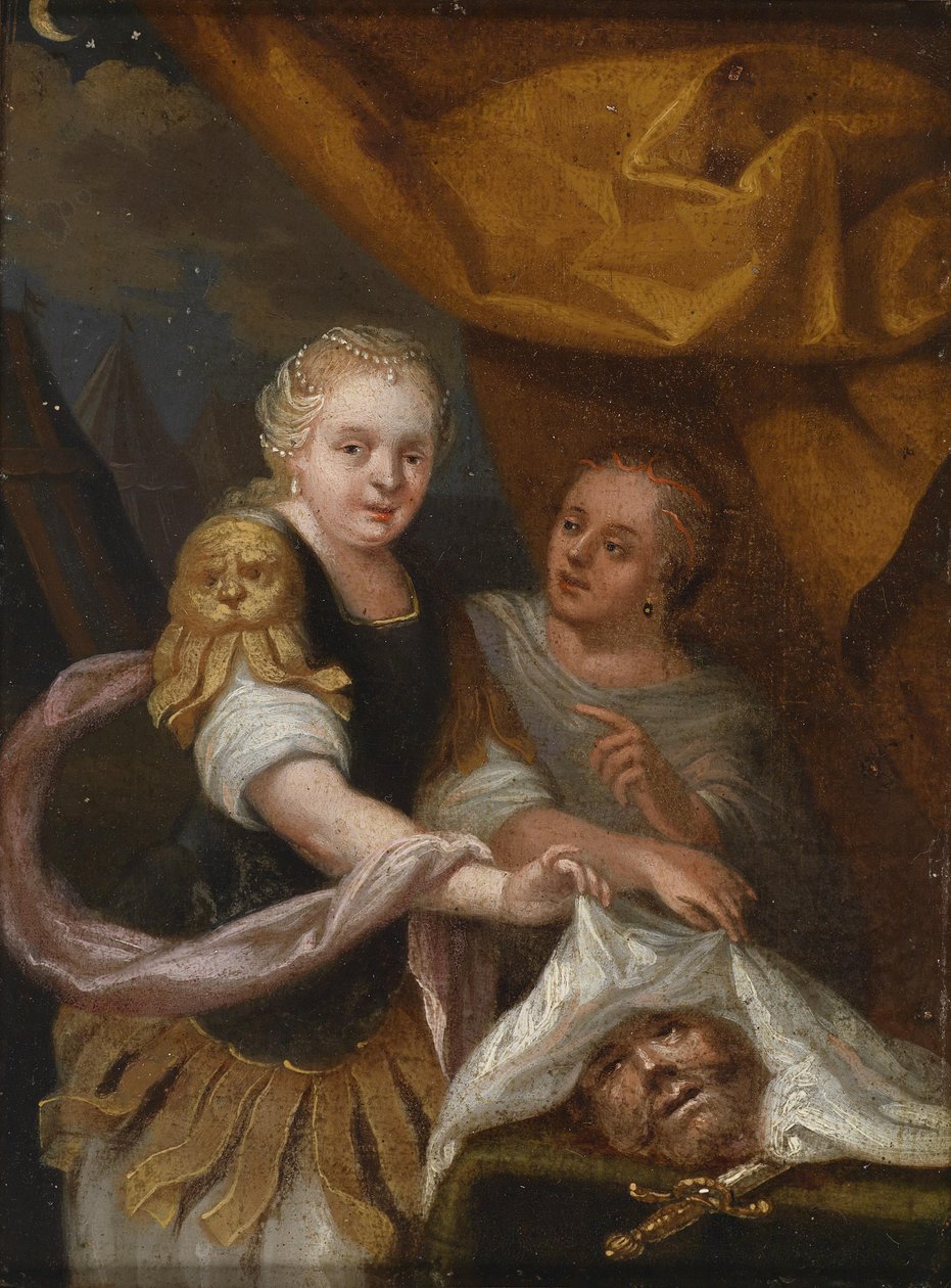 Judith Holofernesin pään kanssa tekijältä Manner of François Verwilt