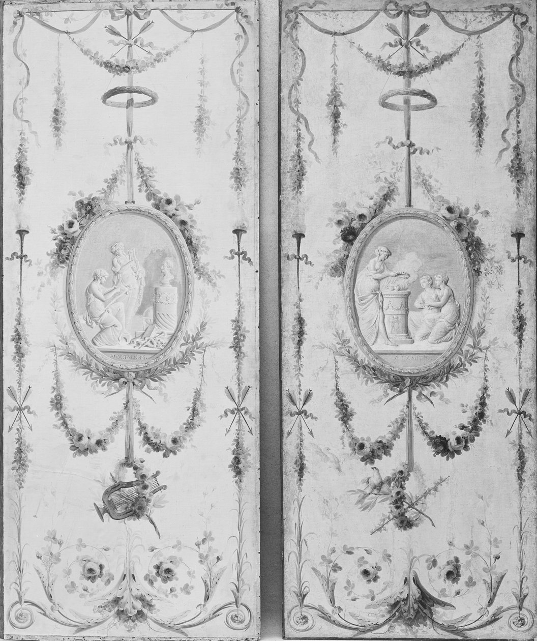 Koristepaneeli yksi parista, 1700-luku. tekijältä Manner of Le Riche